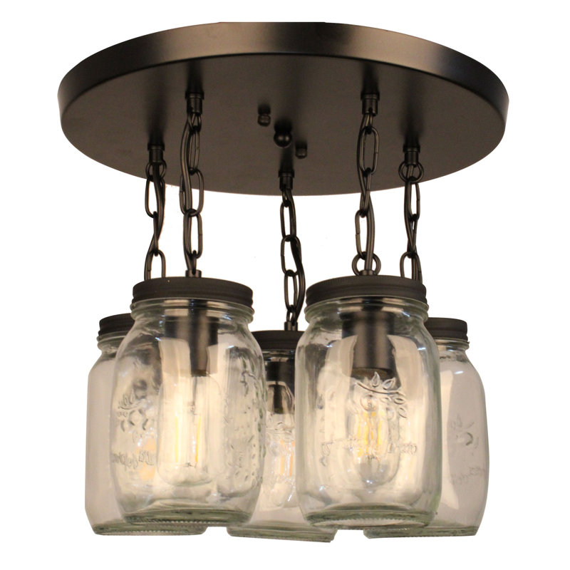 Plafonnier semi-encastré 3,9 po Awudi, 5 lumières