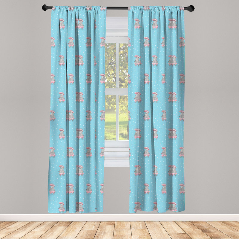 Rideaux à 4 panneaux East Urban Home, L 28 po x L 84 po