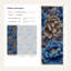Papier peint floral, décoration murale rétro bleu foncé