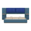 Lit plateforme tapissier avec panneau, coins arrondis doux anti-collision-120877467-120877472