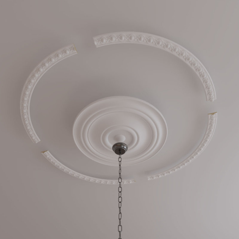 Ensemble d'anneaux de plafond Hillsborough, H 59,125 po x l 59,125 po x P 0,75 po, Paquet de 4 (forme un cercle complet)