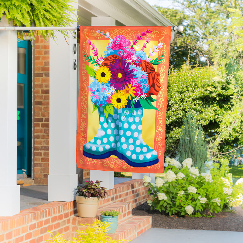 Drapeau de maison floral