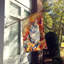 Chat en feuilles d'automne-112700541