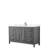 Daria 60'' Single Bathroom Vanity with Carrara Marble Top-97877100-97877103-97877099