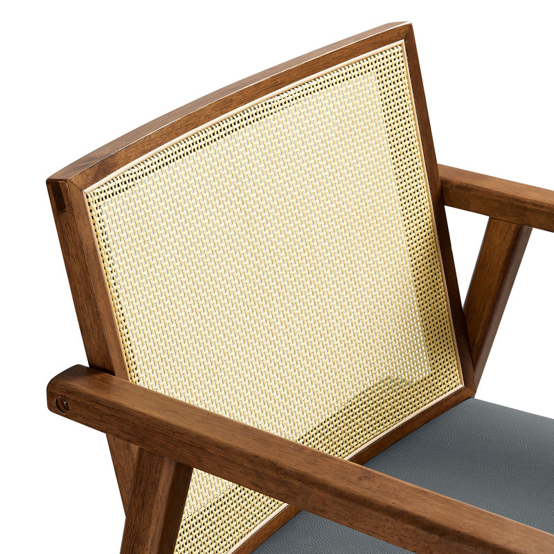 Ensemble de 2 fauteuils Thera, Similicuir noyer