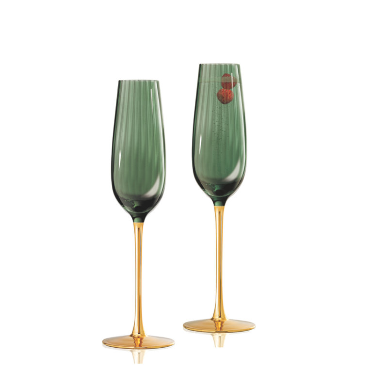 Ensemble de 2 flûtes chic, Vert
