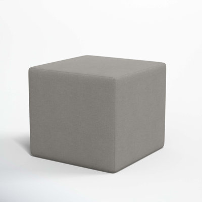 21" Linen Upholstered Ottoman