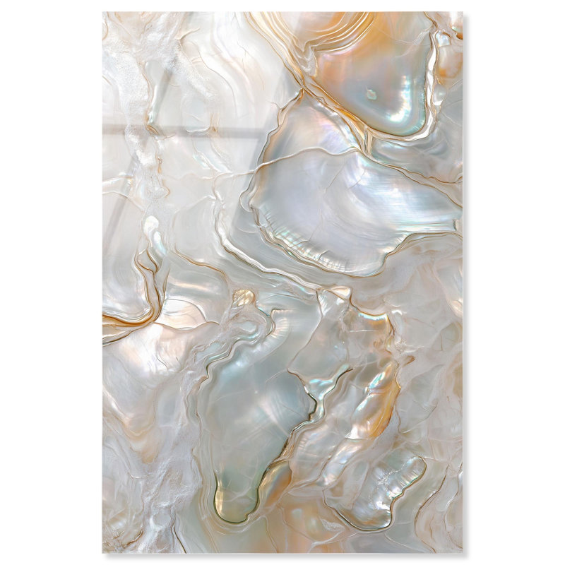Décoration murale géode en acrylique Fluid Preciousness IV par Art Remedy, prête à être accrochée, H 54 po x l 36 po