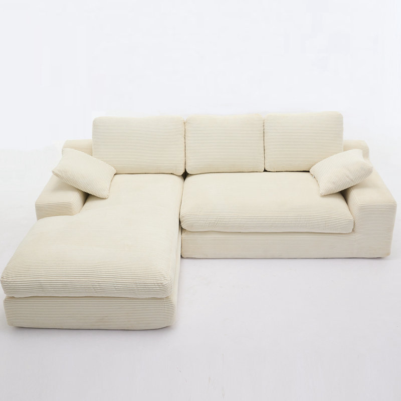 Modular Sectional Living Room Sofa Set, White
