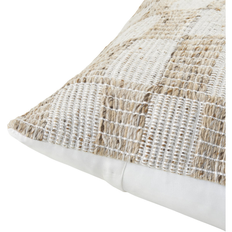 Galey Alix x Livabliss Katalina Indoor/Outdoor Accent Pillow Cover, 22"H x 22"W, Tan, Pillow Cover Only - No Insert