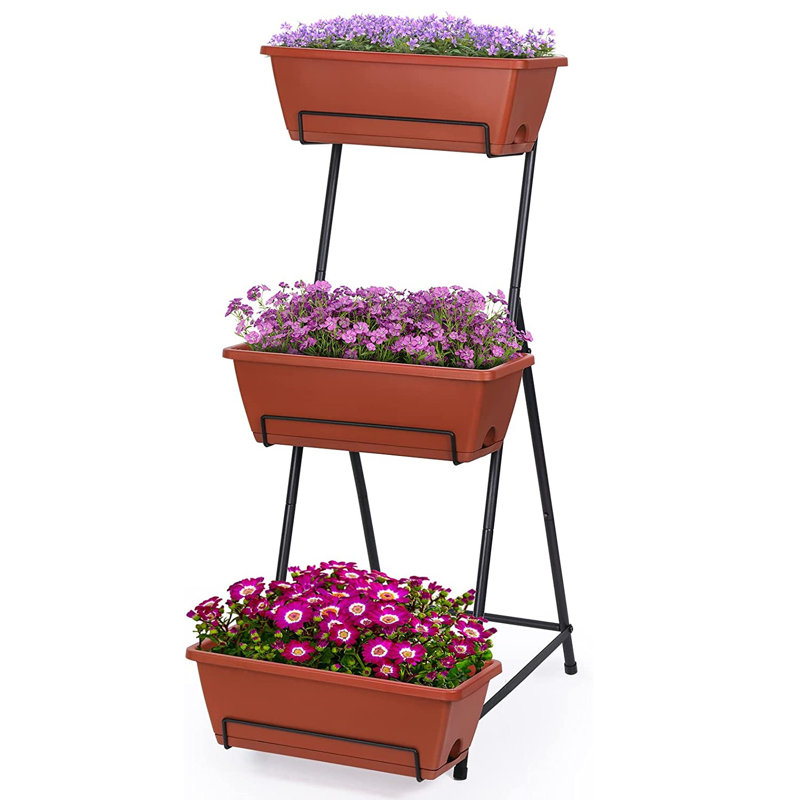 Nathanim Vertical Garden, Red, 39" H x 17" W x 16.1" D