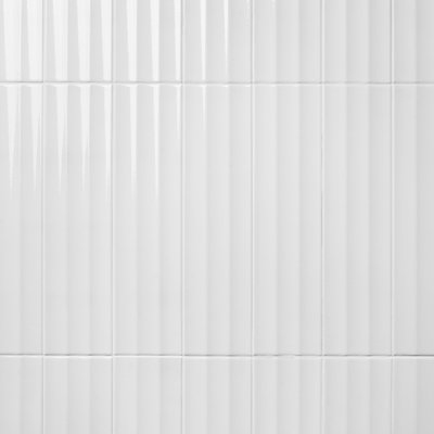 Radiant Fluted 4" x 18" Ceramic Subway Tile