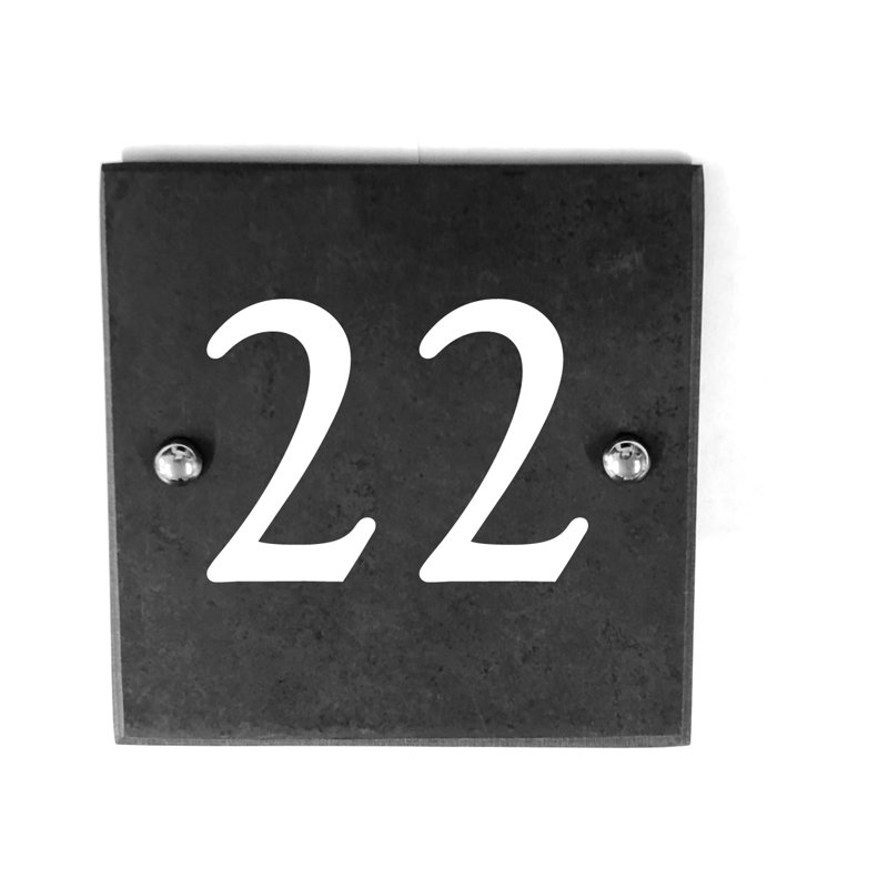 Lolo 15cm H Slate House Number