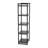 Gateshead Jamestown Narrow 5 Shelf Open Storage Bookshelf Rustic Wood Grain and Metal-519405265-438255717-438255718