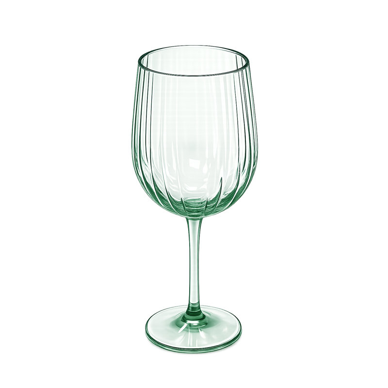 Acrylic Linea 12 oz wine glass - Olive Green
