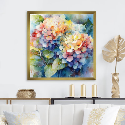 «Blue Green Hydreangea», reproduction d'art sur toile