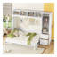 Grand lit escamotable mural avec placard et tiroirs, grand lit, blanc