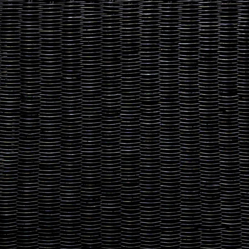 Table de bout carrée en rotin tissé, noir