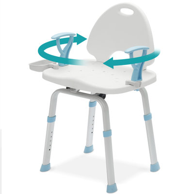 Swivel Shower Chair 450 lbs, Heavy Duty Pivoting Bath Chair and Medical Grade Rotating Shower Seat for Inside Shower -  SMAGREHO, B02199A4
