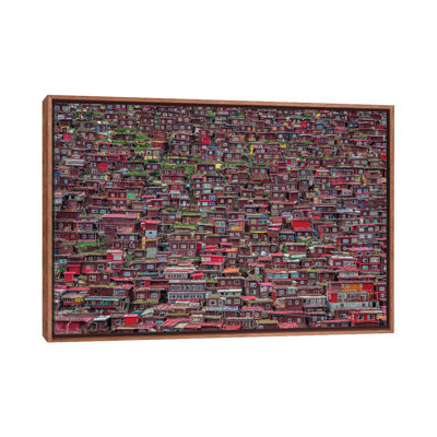 Larung Gar by Tianyu - Floater Frame Print on Canvas