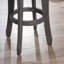 Élégant tabouret de bar en bois gris foncé - zone de détente extérieure exotique de 2 unités
