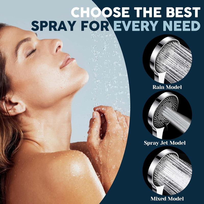 Dual Shower Head 1.8 GPM GPM, Black