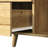 Vintage Wooden Storage Cabinet With Basket Weave Wooden Door & 3 Drawers