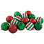 Boules de Noël rayées et à pois incassables - 3 po (76 mm) - 48 carats