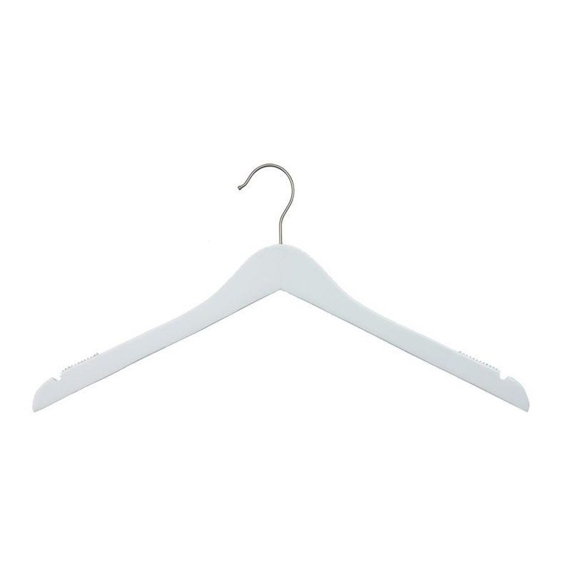 Cintre en bois Swifton pour robe / chandail / chandail, Blanc