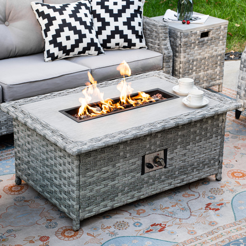 Devine Rectangle Liquid Propane Smokeless Fire Pit