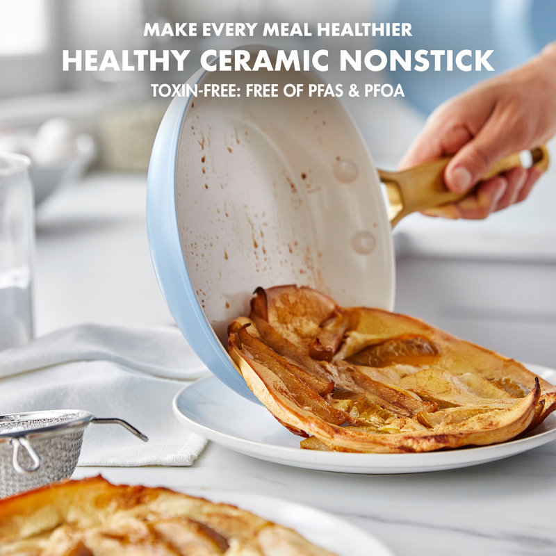 GreenPan Reserve Healthy Ceramic Nonstick 2 Piece Frying Pan Set, Blue