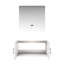 36 po L x P 22 po Meuble-lavabo blanc brillant avec miroir à DEL - De nombreuses options de rangement-989862204