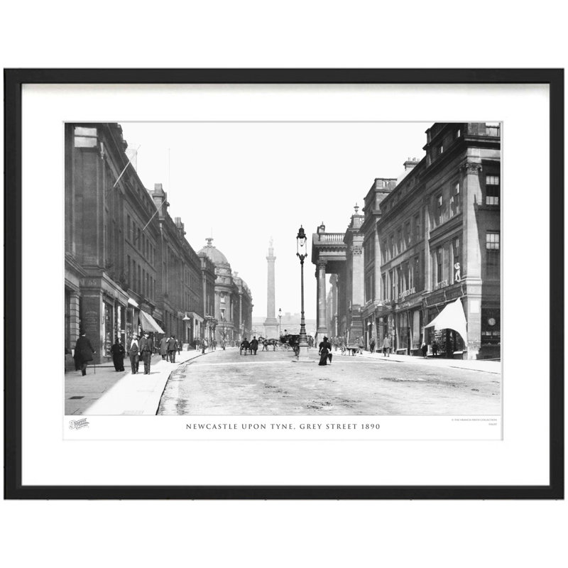 Newcastle Upon Tyne, Grey Street 1890 by Francis Frith - Single Picture Frame Print, 28cm H x 36cm W x 2.3cm D