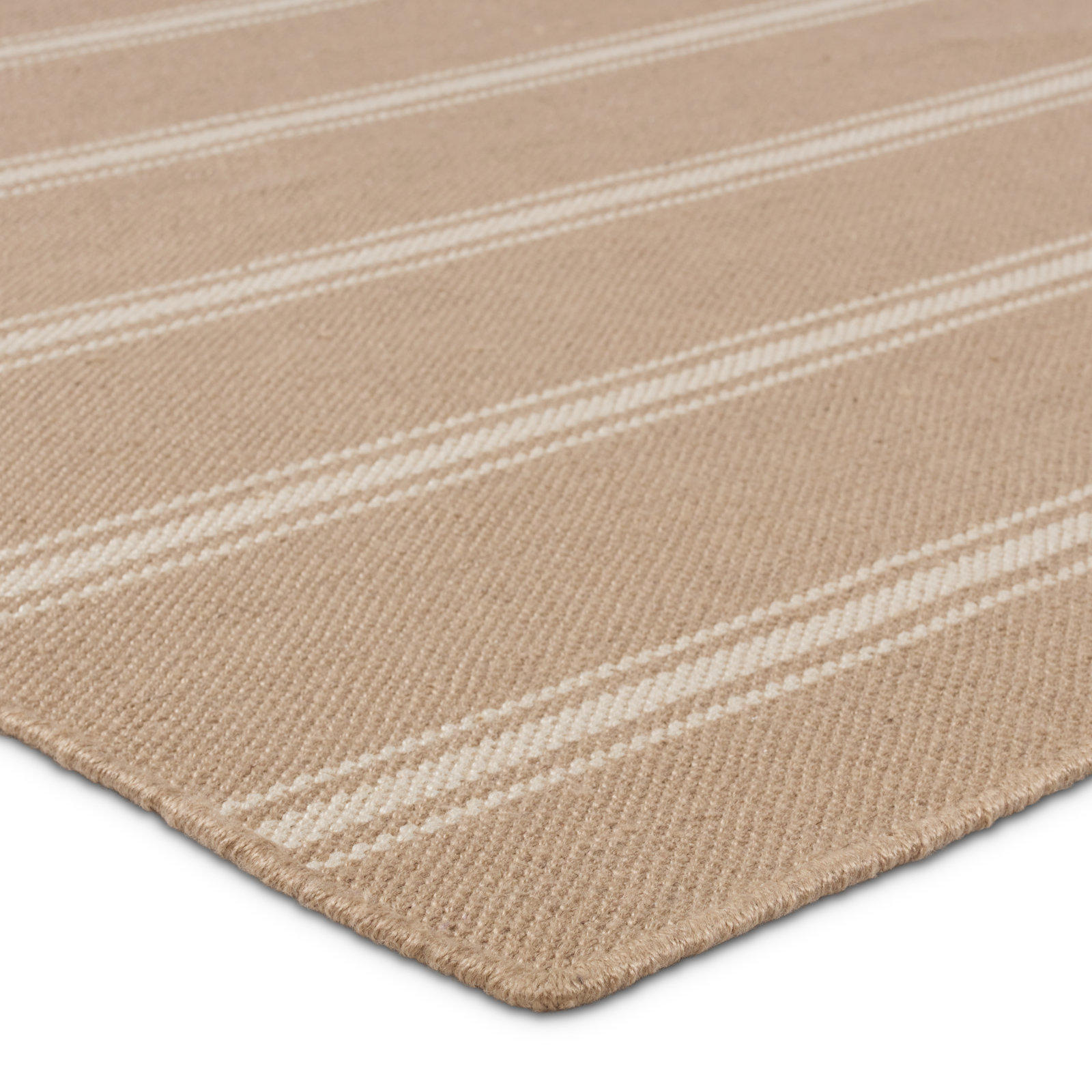 Helsing Beige Ivory Hand-Woven Outdoor Rug, Rectangle 8' x 10'