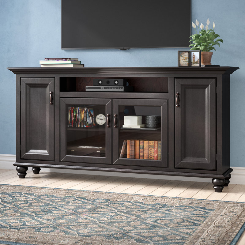 Velarde Unfinished TV Stand for TVs up to 78", Tempting Turquoise
