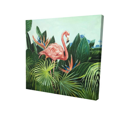 Toile de flamant tropical | Décoration de chambre exotique pour la maison