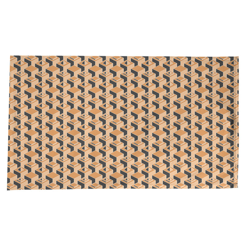 Nappe de gratte-ciels classiques, Orange / Noir