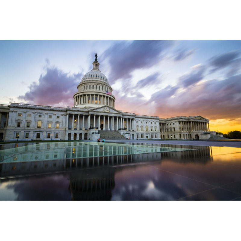 «Us Capitol in Washington Dc» - Photographie sur toile tendue, H 8 po x l 12 po