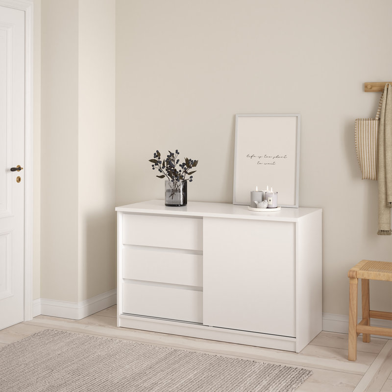 Raffo 118.9cm Sideboard, White High Gloss
