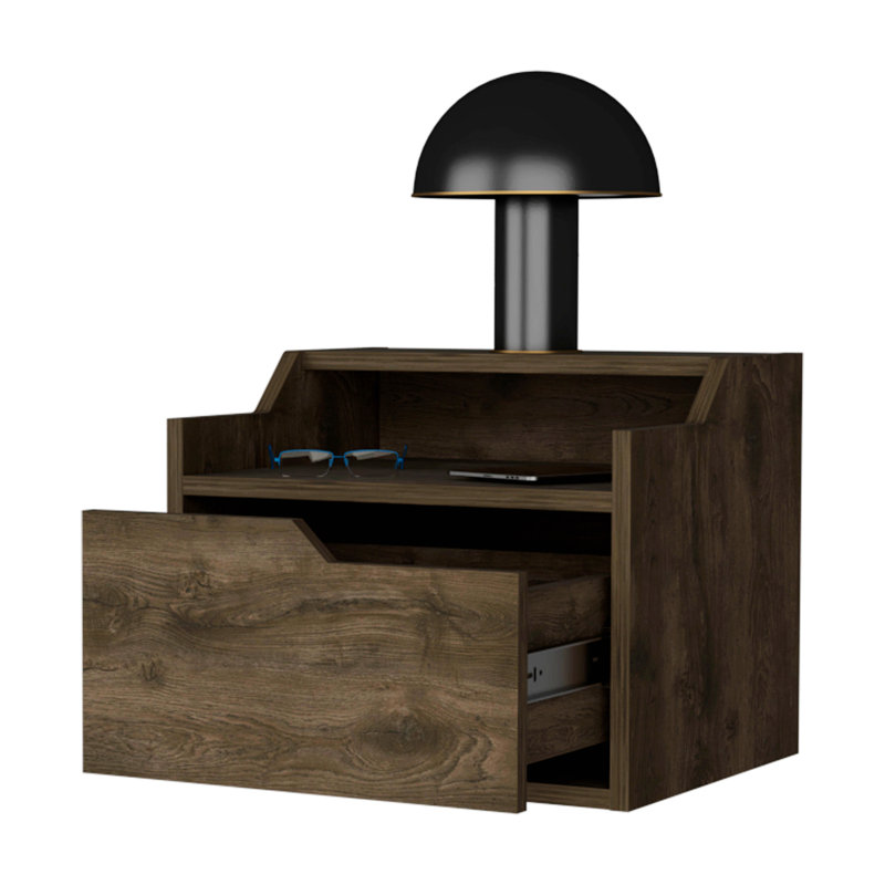 Table de chevet Makenzi, Brun foncé