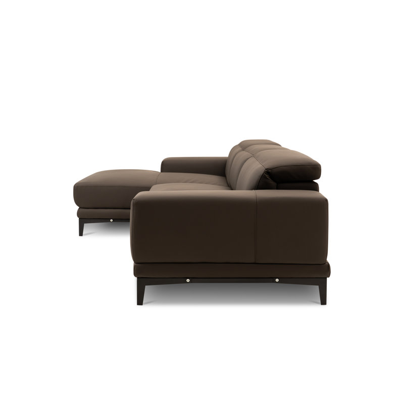 Canapé modulaire en cuir Ferrera, Orienté à gauche (vu de face)