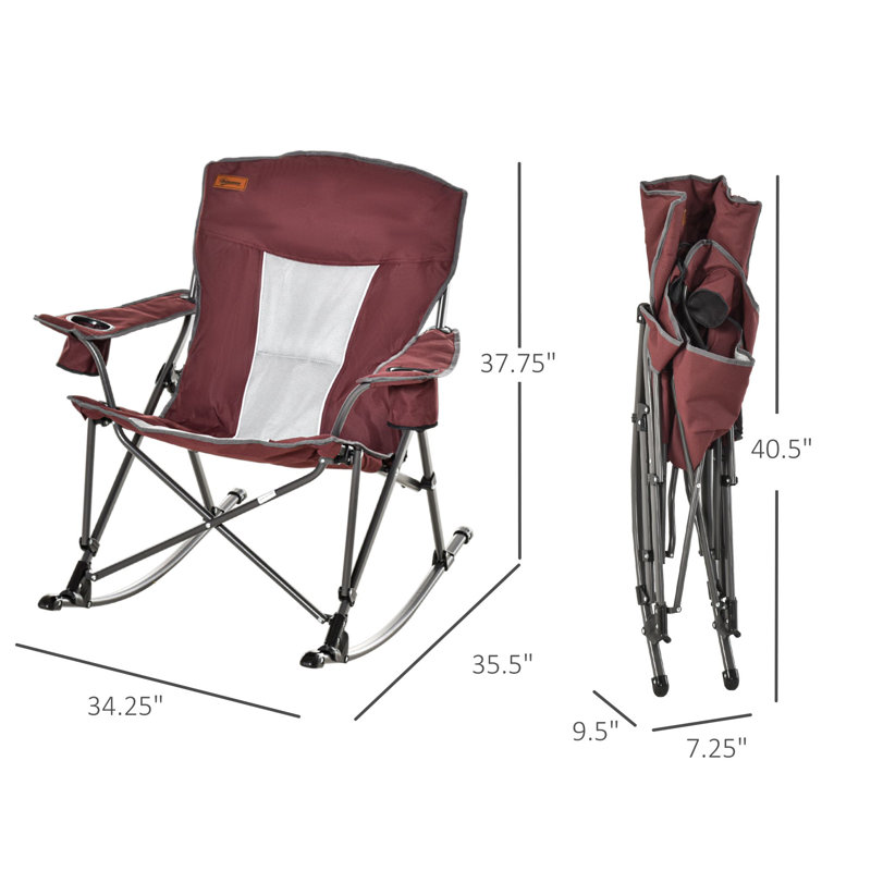 Chaise de camping pliante, Rouge