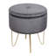 Columbia 41cm Wide Round Solid Colour Pouffe Ottoman with Storage-2093353258-2101585647