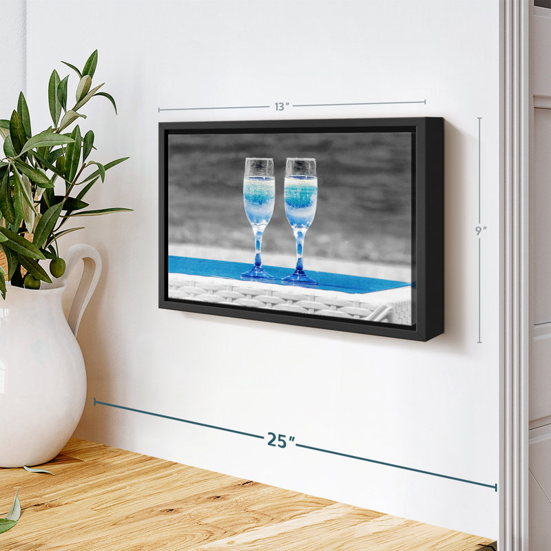 " Seaside Champagne Canvas Print ", 9" H x 13" W