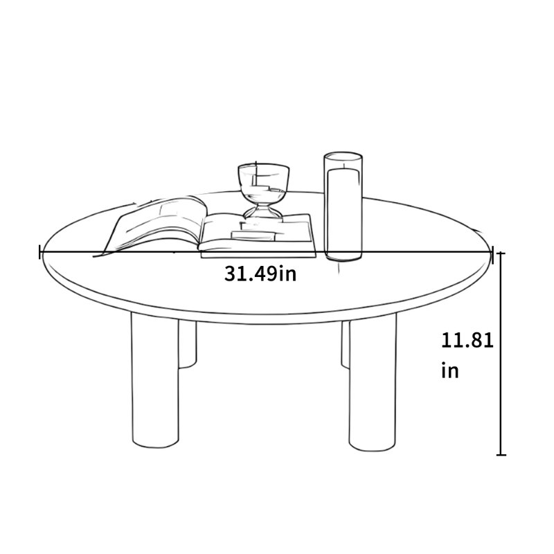 Modern Minimalist Round Coffee Table
