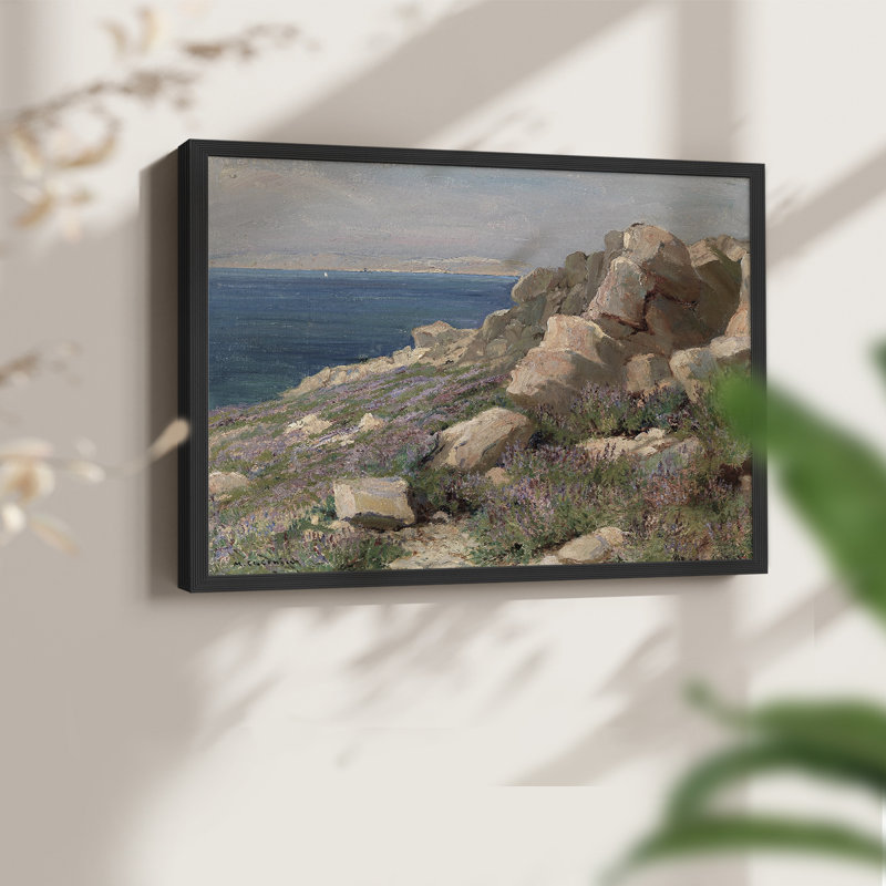 Vintage Landscapes-DXXV -Framed Print - Restickable, H 11 po x l 14 po, Noir