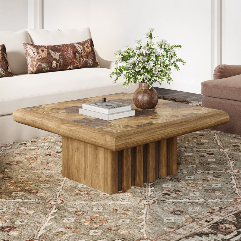 Table basse carrée en bois de salon
