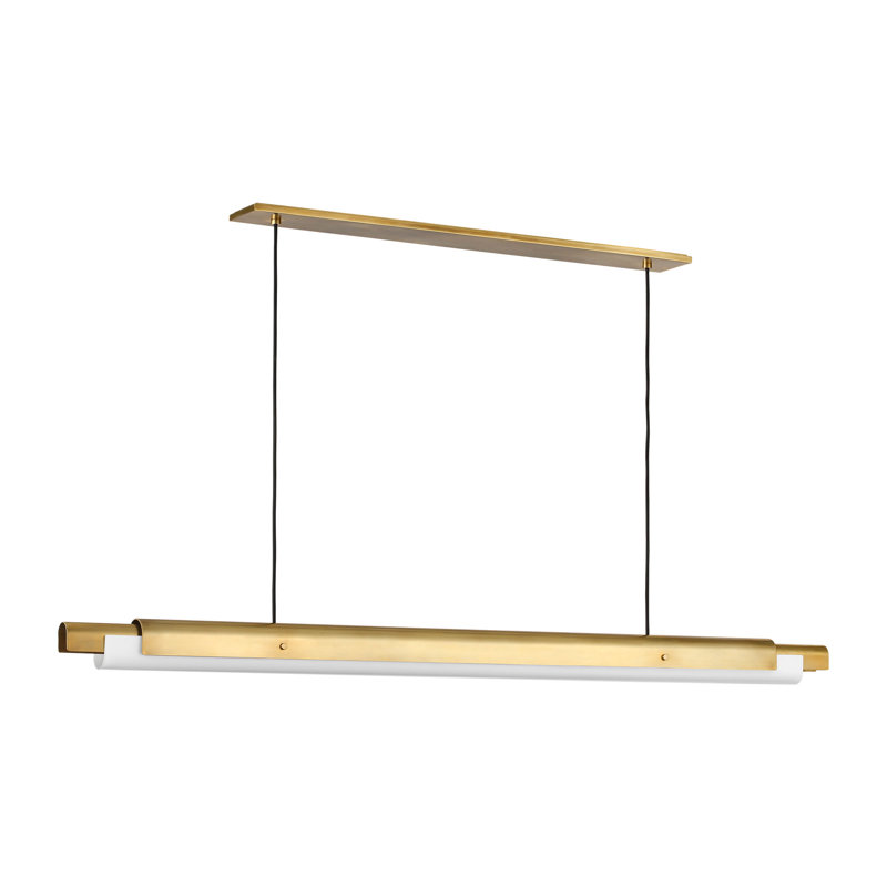 Ambrose LED Chandelier, 4.1" H x 3.1" W x 72" D, Hand Rubbed Antique Brass