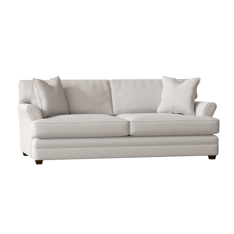 Harriss Upholstered 85'' Sofa, Drusky Ivory Sustain® Basketweave
