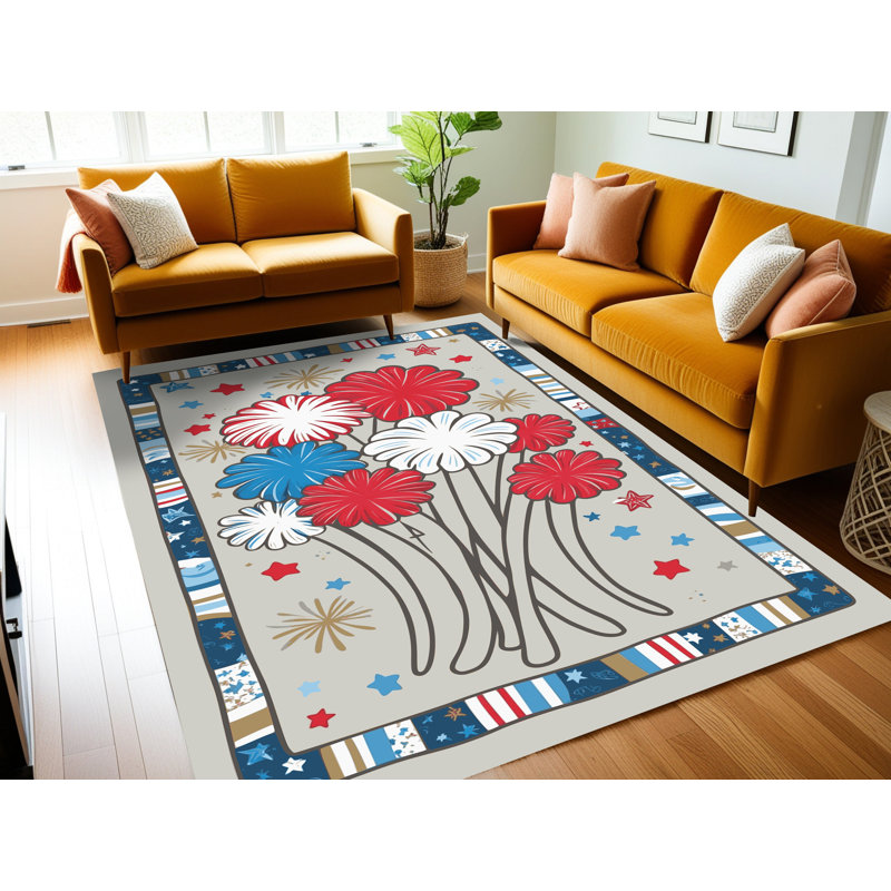Tapis lavable pour les fêtes One Allium Way®, Rectangulaire 2 pi x 3 pi